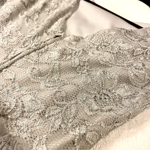 Grey Lace Tulle Dress (sz 6) - Picture 3 of 4